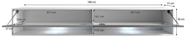 NÍZKÁ KOMODA A180 SCHWARZ B: 180CM