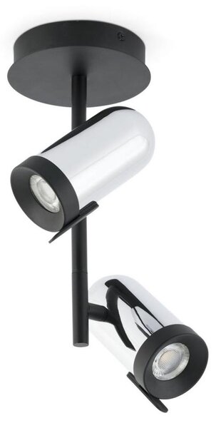 Faro 43534 - Bodové svítidlo ORLEANS 2xGU10/8W/230V stříbrná/černá