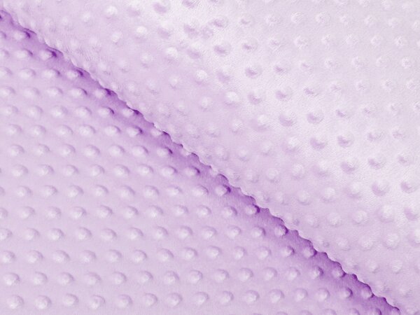 Dětská látka Minky 3D puntíky MKP-002 Fialová lila - šířka 150 cm