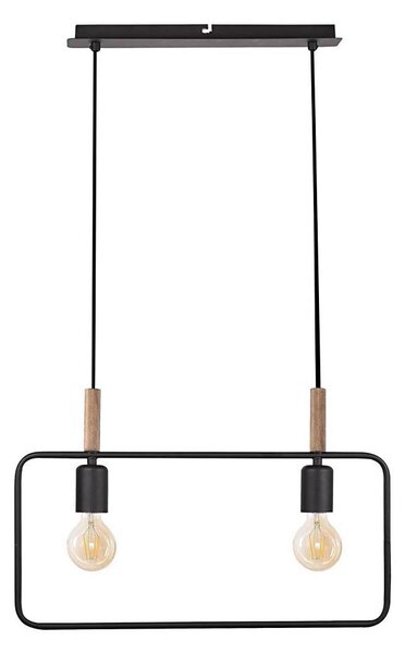 Lustr na lanku FRAME 2xE27/60W/230V černá