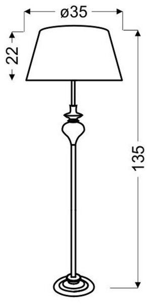 Stojací lampa GILLENIA 1xE27/60W/230V černá