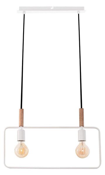 Lustr na lanku FRAME 2xE27/60W/230V bílá