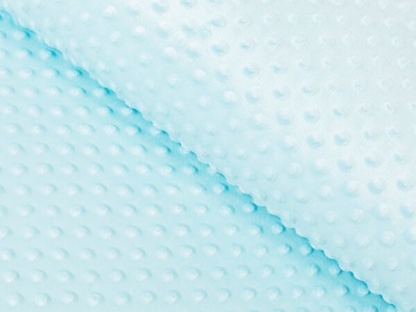 Dětská látka Minky 3D puntíky MKP-013 Ledová modrá - šířka 150 cm