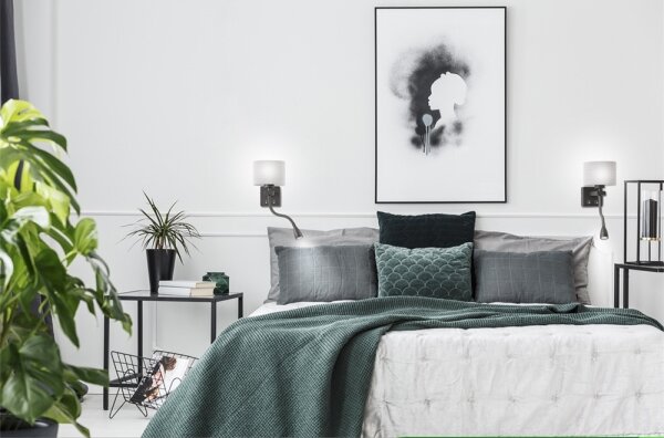 LED Flexibilní svítidlo POLO 1xE27/40W+LED/2W 230V černá