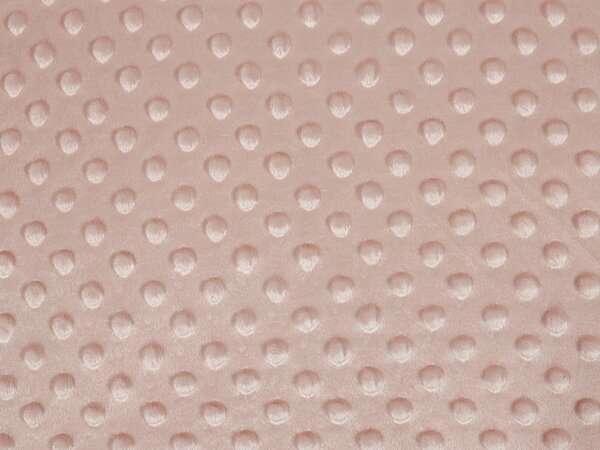 Dětská látka Minky 3D puntíky MKP-024 Tmavě béžová - šířka 150 cm