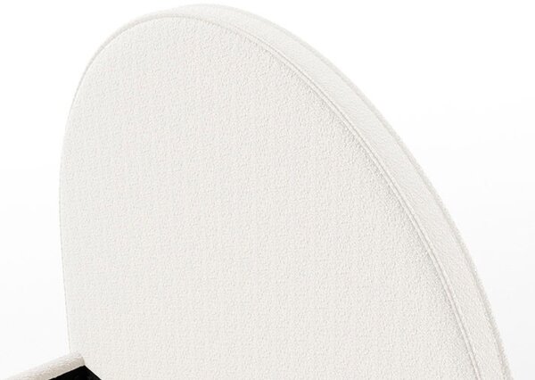 Bílá bouclé postel Vipack Moon 90 x 200 cm