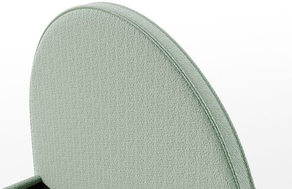 Zelená bouclé postel Vipack Moon 90 x 200 cm