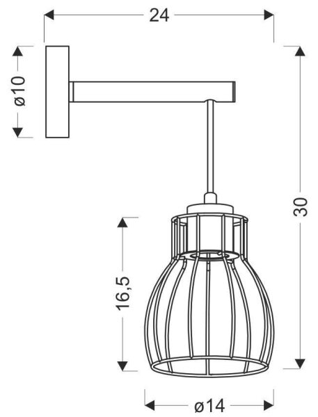 Nástěnné svítidlo BERNITA 1xE27/60W/230V