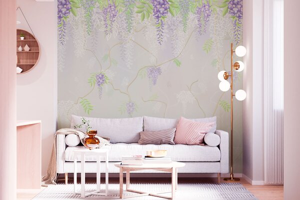 Fototapety Elegantní květinový vzor v pastelových odstínech, Fototapety květiny, w01685 : uwalls.cz