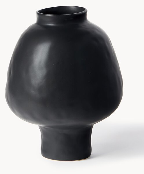 Ručně vyrobená designová kameninová váza Saki