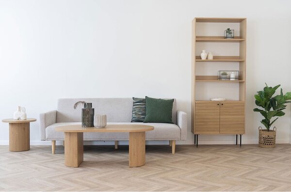 Knihovna v dekoru dubu v přírodní barvě 80x200 cm Kyoto – House Nordic
