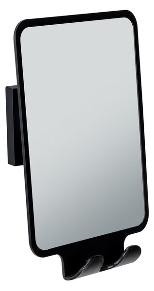 Kosmetické zrcadlo s věšákem 14x19.5 cm Quadro Black – Wenko