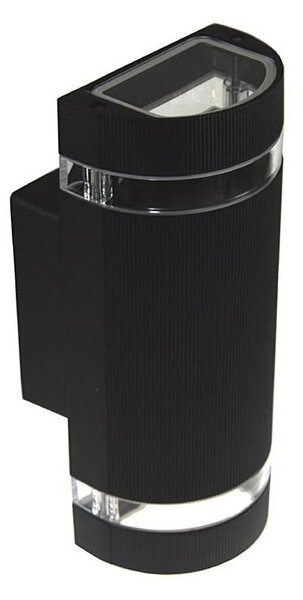 Venkovní nástěnné svítidlo KORTEK 2xGU10/30W/230V IP44 černá