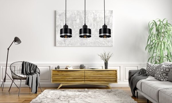 Lustr na lanku BODO SILVER 3xE27/60W/230V