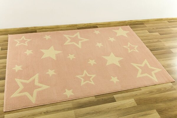 Associated Weavers Dětský kusový koberec KIDS 533744/85822 růžový hvězdy Rozměr: 160x225 cm