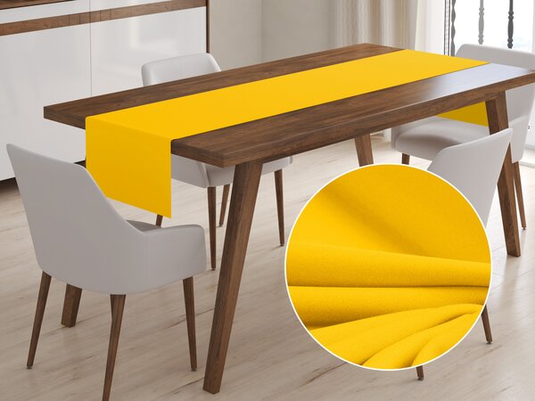 Biante Dekorační běhoun na stůl Rongo RG-029 Sytě žlutý 20x120 cm