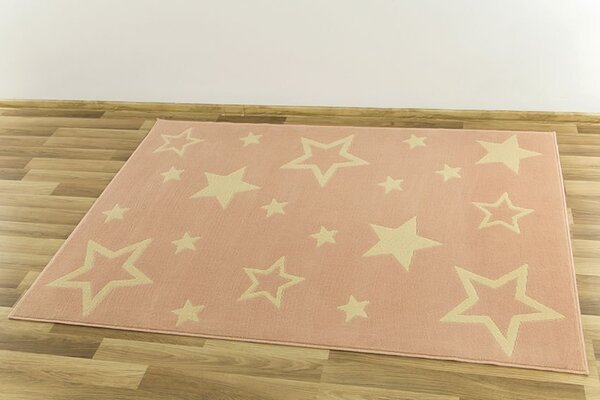 Associated Weavers Dětský kusový koberec KIDS 533744/85822 růžový hvězdy Rozměr: 160x225 cm