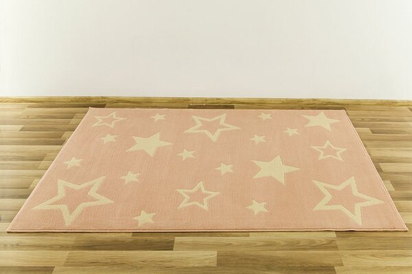 Associated Weavers Dětský kusový koberec KIDS 533744/85822 růžový hvězdy Rozměr: 160x225 cm