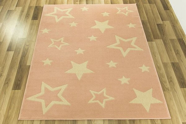 Associated Weavers Dětský kusový koberec KIDS 533744/85822 růžový hvězdy Rozměr: 160x225 cm