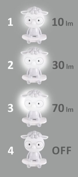 LED Stmívatelná dětská noční lampička LED/2,5W/230V ovce šedá