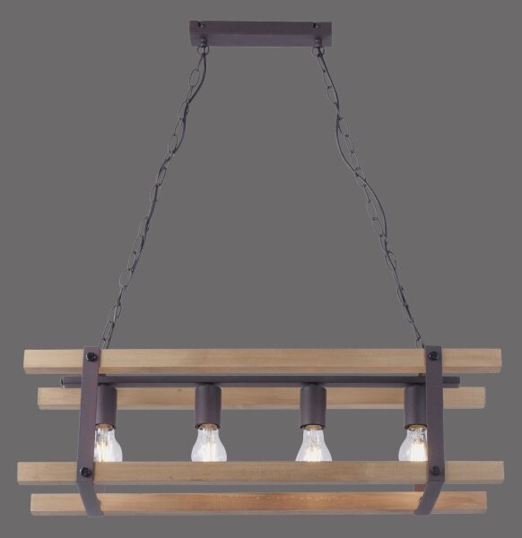 Leuchten Direkt 15684-79 - Lustr na řetězu EDITH 4xE27/60W/230V
