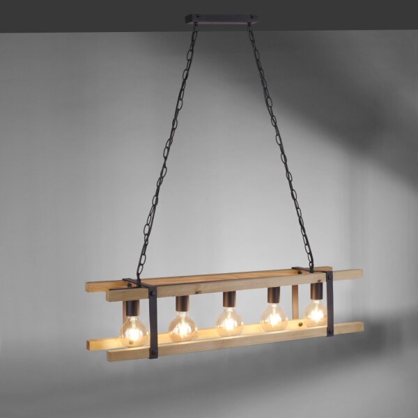 Leuchten Direkt 15685-79 - Lustr na řetězu EDITH 5xE27/60W/230V