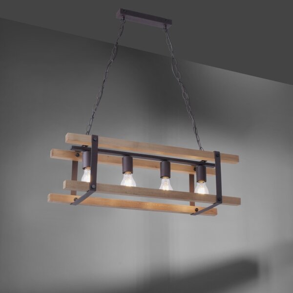 Leuchten Direkt 15684-79 - Lustr na řetězu EDITH 4xE27/60W/230V