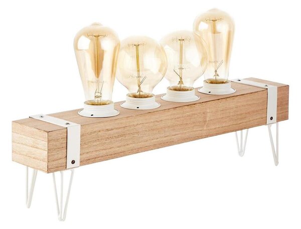 Brilliant - Stolní lampa WHITEWOOD 4xE27/60W/230V