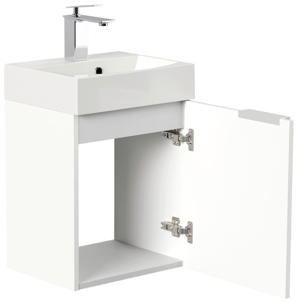 KOUPELNA PRO HOSTY, vysoce lesklá bílá, 40 cm MID.YOU - Koupelnové série, Online Only