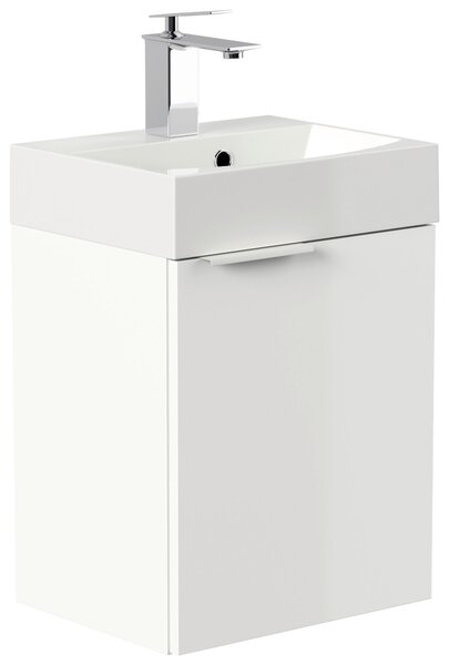 KOUPELNA PRO HOSTY, vysoce lesklá bílá, 40 cm MID.YOU - Koupelnové série, Online Only