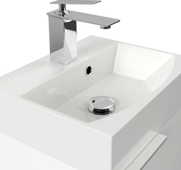 KOUPELNA PRO HOSTY, vysoce lesklá bílá, 40 cm MID.YOU - Koupelnové série, Online Only