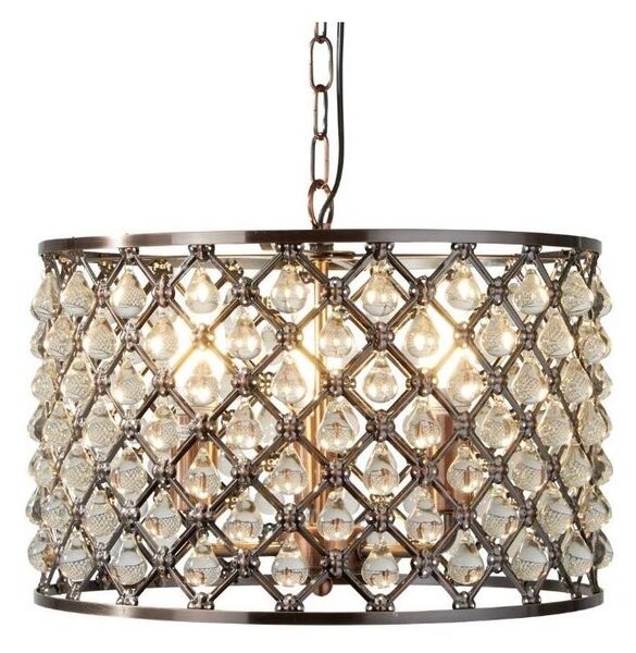 Searchlight 7813-3CU - Křišťálový lustr na řetězu MARQUISE 3xE14/40W/230V