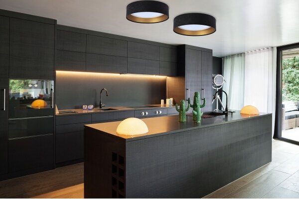 LED Stropní svítidlo GALAXY LED/24W/230V černá/zlatá