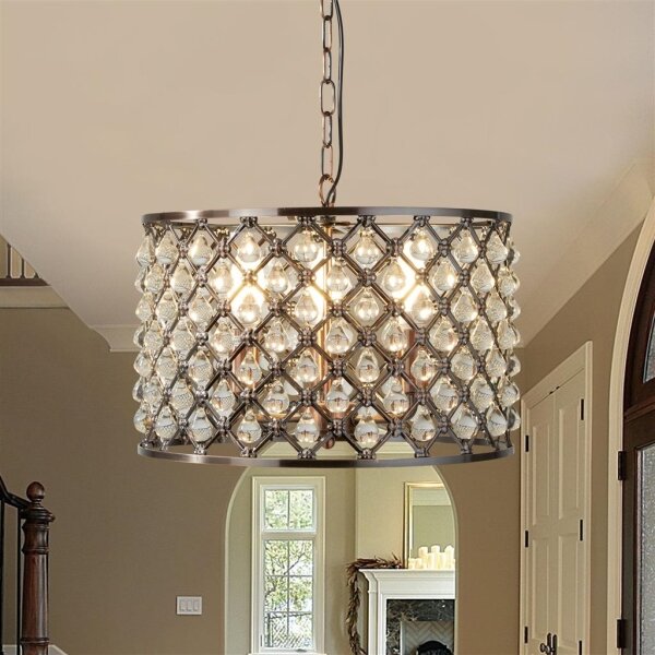 Searchlight 7813-3CU - Křišťálový lustr na řetězu MARQUISE 3xE14/40W/230V