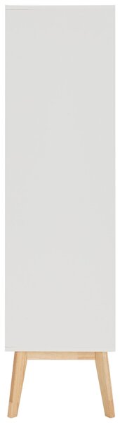 VITRÍNA, kaučukové dřevo, přírodní barvy, bílá, 80/149/40 cm MID.YOU - Kredence a vitríny, Online Only
