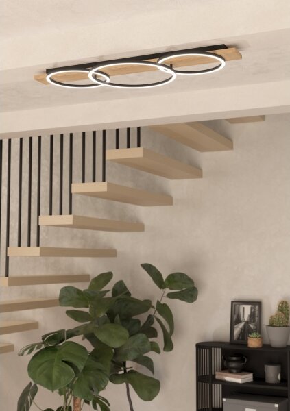 Eglo 901717 - LED Stropní svítidlo BOYAL 3xLED/12W/230V 3000K béžová/černá