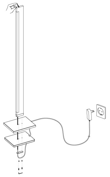 Eglo 99296 - LED Stmívatelná stojací lampa CAMACHO LED/22W/230V