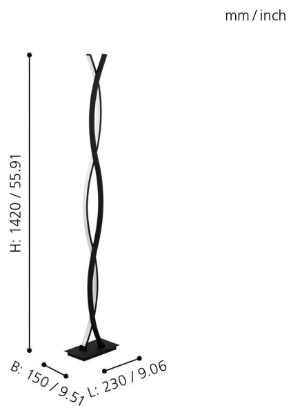 Eglo 99319 - LED Stojací lampa LASANA LED/32W/230V