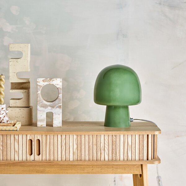 Stolní lampa Bloomingville, Paddy, Zelená, Obývací pokoj, Sklo, Young lifestyle