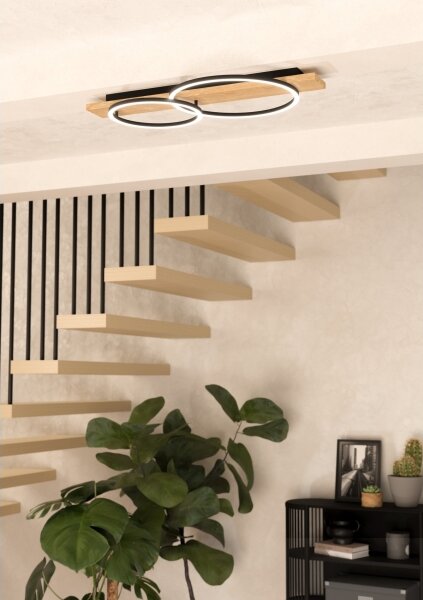 Eglo 901716 - LED Stropní svítidlo BOYAL 2xLED/12W/230V 3000K béžová/černá