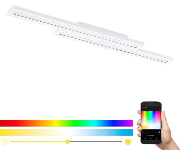 Eglo 99412 - LED RGB Stmívatelné stropní svítidlo SALITERAS-C 2xLED/10W/230V