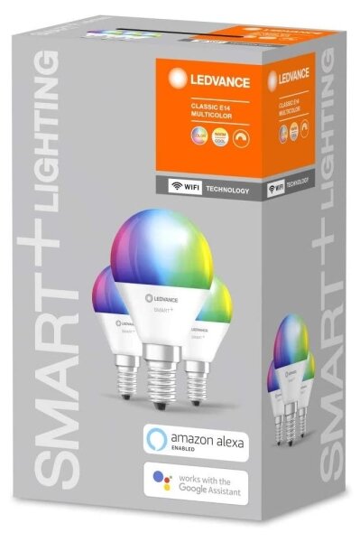 SADA 3x LED RGBW Stmívatelná žárovka SMART+ E14/5W/230V 2700K-6500K - Ledvance