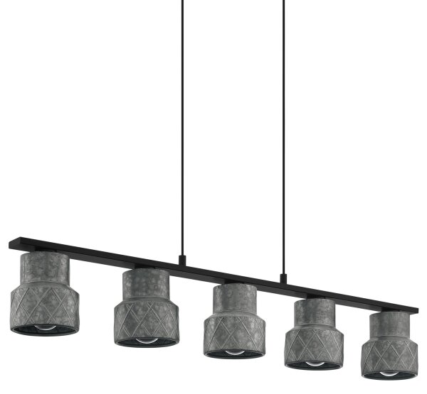 Eglo 39855 - Lustr na lanku HILCOTT 5xE27/40W/230V