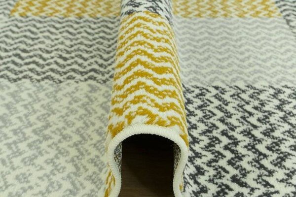 Balta Kusový koberec LUNA 503568/89935 hořčicový patchwork Rozměr: 200x290 cm
