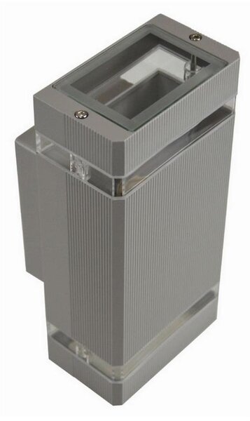 Venkovní nástěnné svítidlo LITEK 2xGU10/30W/230V IP44 šedá