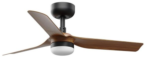 FARO Stropní ventilátor se stmívatelným světlem MINI PUNT S LED, 6 rychlostí, 10W Barva: Černá-dřevo
