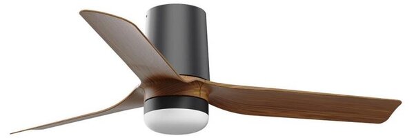 FARO Stropní ventilátor se stmívatelným světlem MINI PUNT TUB S LED, 6 rychlostí, 10W Barva: Černá-dřevo