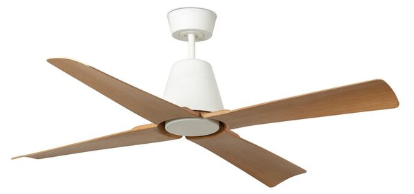 FARO TYPHOON M stropní ventilátor bílá/dřevo - FARO, IP44