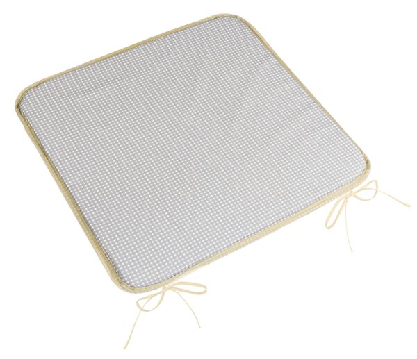Bellatex Sedák Adéla hladký 40x40 cm Kostička Šedá,Bílá