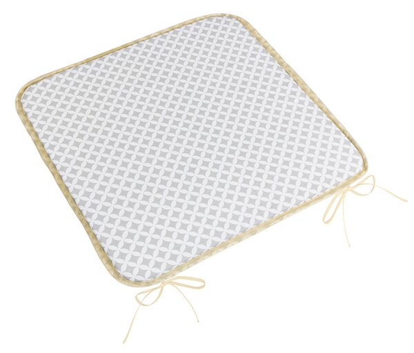 Bellatex Sedák Adéla hladký 40x40 cm Kosočtverec Šedá,Bílá